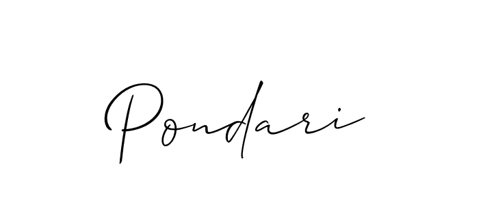 Make a beautiful signature design for name Pondari. Use this online signature maker to create a handwritten signature for free. Pondari signature style 2 images and pictures png