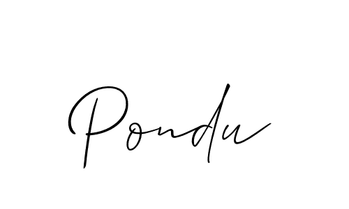 Best and Professional Signature Style for Pondu. Allison_Script Best Signature Style Collection. Pondu signature style 2 images and pictures png