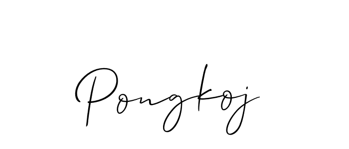 Similarly Allison_Script is the best handwritten signature design. Signature creator online .You can use it as an online autograph creator for name Pongkoj. Pongkoj signature style 2 images and pictures png