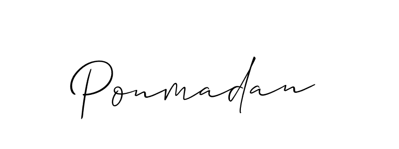 Best and Professional Signature Style for Ponmadan. Allison_Script Best Signature Style Collection. Ponmadan signature style 2 images and pictures png