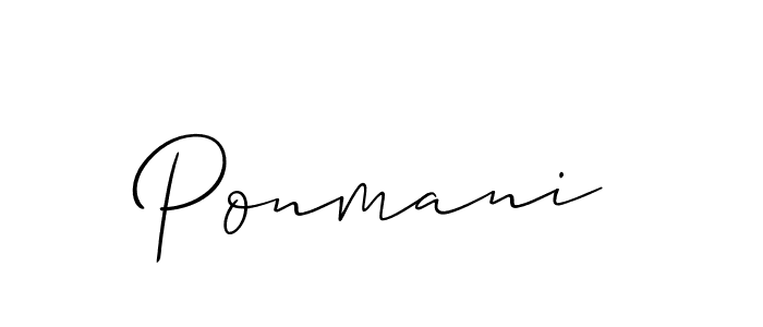 It looks lik you need a new signature style for name Ponmani. Design unique handwritten (Allison_Script) signature with our free signature maker in just a few clicks. Ponmani signature style 2 images and pictures png