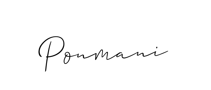 Make a beautiful signature design for name Ponmani. Use this online signature maker to create a handwritten signature for free. Ponmani signature style 2 images and pictures png