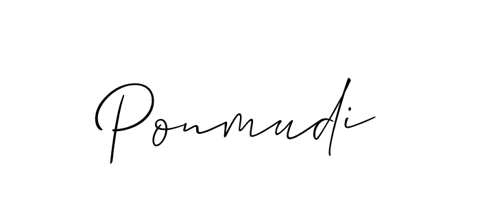 How to make Ponmudi name signature. Use Allison_Script style for creating short signs online. This is the latest handwritten sign. Ponmudi signature style 2 images and pictures png