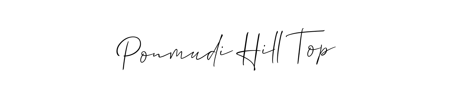 Make a short Ponmudi Hill Top signature style. Manage your documents anywhere anytime using Allison_Script. Create and add eSignatures, submit forms, share and send files easily. Ponmudi Hill Top signature style 2 images and pictures png