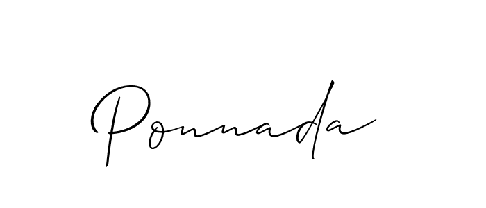 You can use this online signature creator to create a handwritten signature for the name Ponnada. This is the best online autograph maker. Ponnada signature style 2 images and pictures png