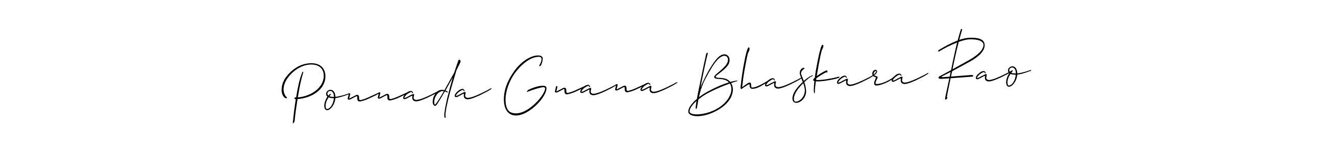 Design your own signature with our free online signature maker. With this signature software, you can create a handwritten (Allison_Script) signature for name Ponnada Gnana Bhaskara Rao. Ponnada Gnana Bhaskara Rao signature style 2 images and pictures png