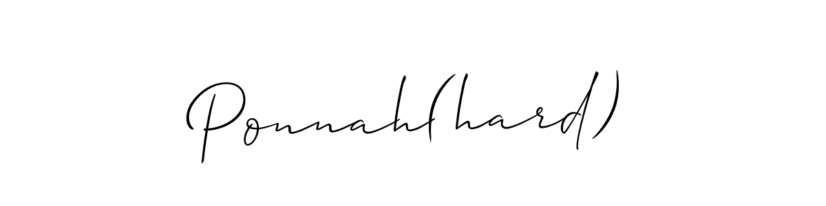 Ponnah(hard) stylish signature style. Best Handwritten Sign (Allison_Script) for my name. Handwritten Signature Collection Ideas for my name Ponnah(hard). Ponnah(hard) signature style 2 images and pictures png