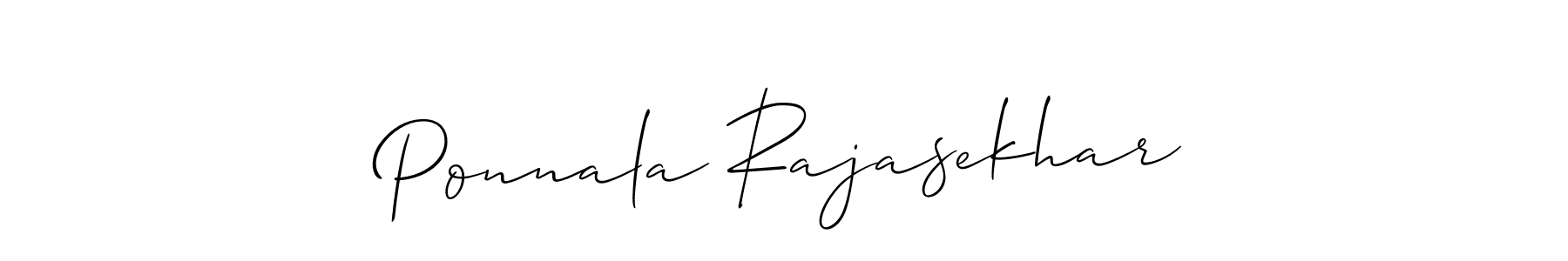 You should practise on your own different ways (Allison_Script) to write your name (Ponnala Rajasekhar) in signature. don't let someone else do it for you. Ponnala Rajasekhar signature style 2 images and pictures png