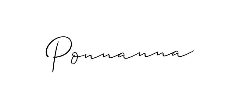 Allison_Script is a professional signature style that is perfect for those who want to add a touch of class to their signature. It is also a great choice for those who want to make their signature more unique. Get Ponnanna name to fancy signature for free. Ponnanna signature style 2 images and pictures png