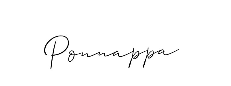 It looks lik you need a new signature style for name Ponnappa. Design unique handwritten (Allison_Script) signature with our free signature maker in just a few clicks. Ponnappa signature style 2 images and pictures png