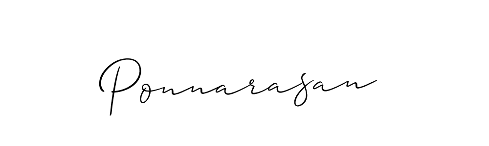 You should practise on your own different ways (Allison_Script) to write your name (Ponnarasan) in signature. don't let someone else do it for you. Ponnarasan signature style 2 images and pictures png