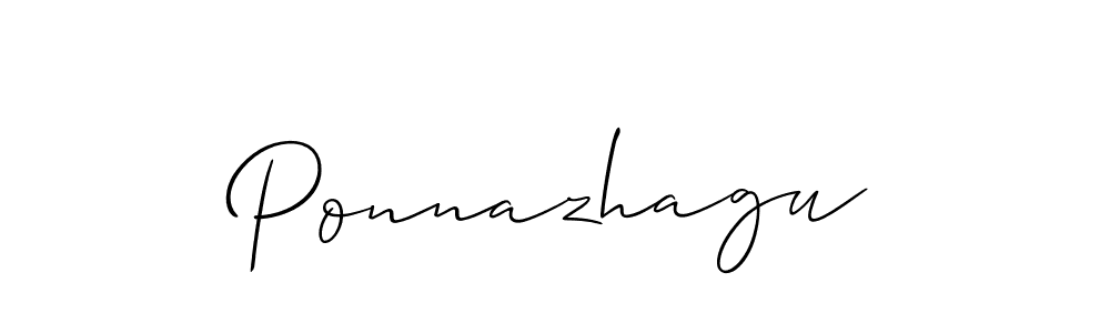 Design your own signature with our free online signature maker. With this signature software, you can create a handwritten (Allison_Script) signature for name Ponnazhagu. Ponnazhagu signature style 2 images and pictures png