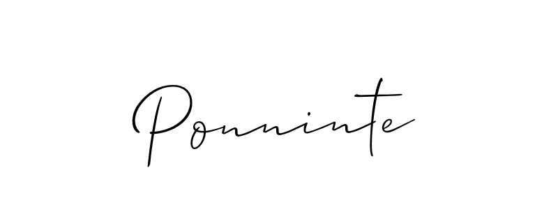 Create a beautiful signature design for name Ponninte. With this signature (Allison_Script) fonts, you can make a handwritten signature for free. Ponninte signature style 2 images and pictures png