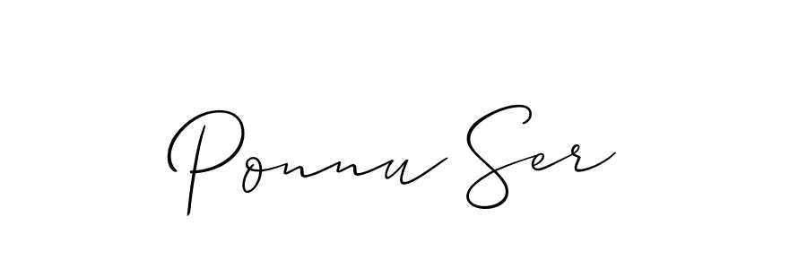 How to make Ponnu Ser signature? Allison_Script is a professional autograph style. Create handwritten signature for Ponnu Ser name. Ponnu Ser signature style 2 images and pictures png