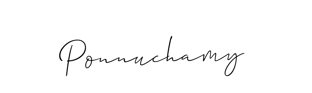 Best and Professional Signature Style for Ponnuchamy. Allison_Script Best Signature Style Collection. Ponnuchamy signature style 2 images and pictures png