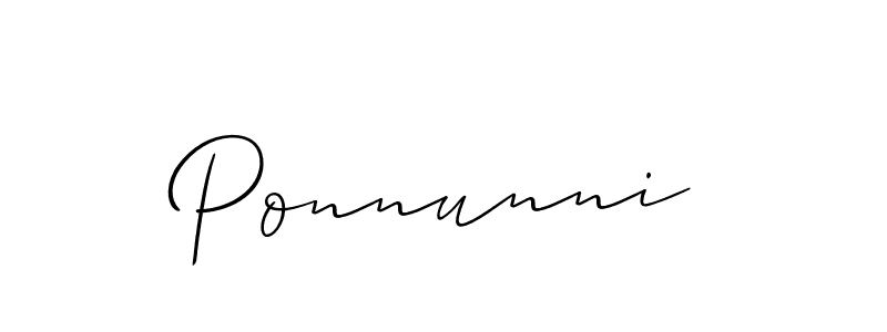 Similarly Allison_Script is the best handwritten signature design. Signature creator online .You can use it as an online autograph creator for name Ponnunni. Ponnunni signature style 2 images and pictures png