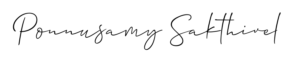 Practice writing Ponnusamy Sakthivel with the flow of Allison_Script lettering. A fantastic source of inspiration for developing your personal signature style. Ponnusamy Sakthivel signature style 2 images and pictures png