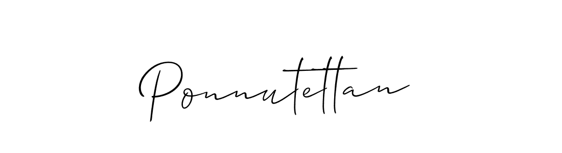 Also we have Ponnutettan name is the best signature style. Create professional handwritten signature collection using Allison_Script autograph style. Ponnutettan signature style 2 images and pictures png