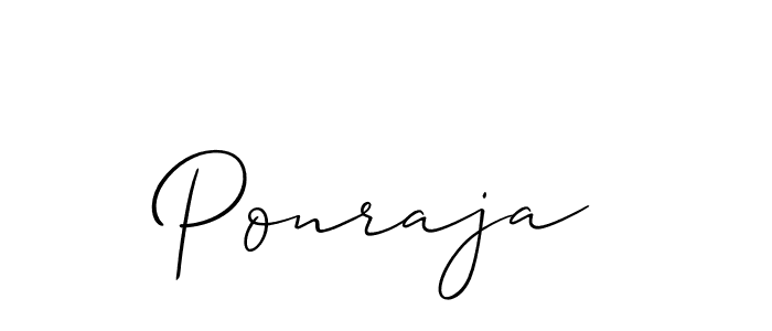 Ponraja stylish signature style. Best Handwritten Sign (Allison_Script) for my name. Handwritten Signature Collection Ideas for my name Ponraja. Ponraja signature style 2 images and pictures png