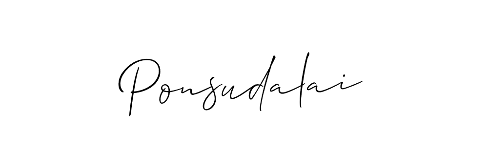 How to make Ponsudalai signature? Allison_Script is a professional autograph style. Create handwritten signature for Ponsudalai name. Ponsudalai signature style 2 images and pictures png