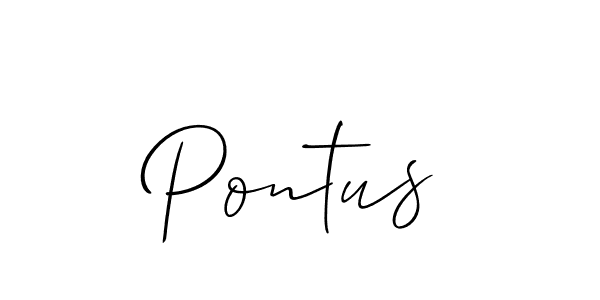 You should practise on your own different ways (Allison_Script) to write your name (Pontus) in signature. don't let someone else do it for you. Pontus signature style 2 images and pictures png