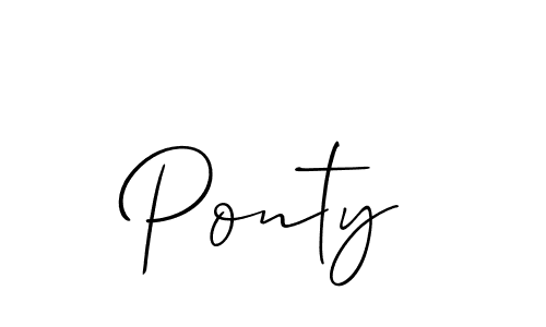 You should practise on your own different ways (Allison_Script) to write your name (Ponty) in signature. don't let someone else do it for you. Ponty signature style 2 images and pictures png