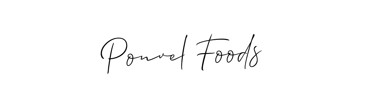 You can use this online signature creator to create a handwritten signature for the name Ponvel Foods. This is the best online autograph maker. Ponvel Foods signature style 2 images and pictures png