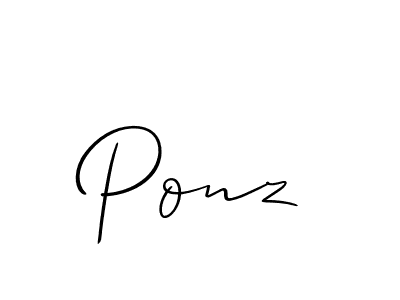 if you are searching for the best signature style for your name Ponz. so please give up your signature search. here we have designed multiple signature styles  using Allison_Script. Ponz signature style 2 images and pictures png