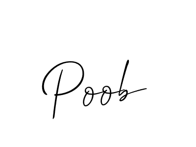 Create a beautiful signature design for name Poob. With this signature (Allison_Script) fonts, you can make a handwritten signature for free. Poob signature style 2 images and pictures png