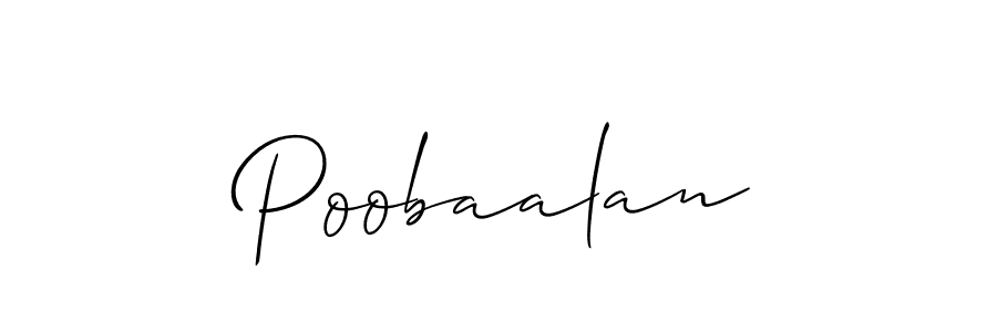 if you are searching for the best signature style for your name Poobaalan. so please give up your signature search. here we have designed multiple signature styles  using Allison_Script. Poobaalan signature style 2 images and pictures png