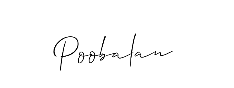 It looks lik you need a new signature style for name Poobalan. Design unique handwritten (Allison_Script) signature with our free signature maker in just a few clicks. Poobalan signature style 2 images and pictures png