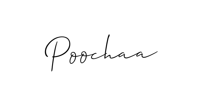 Best and Professional Signature Style for Poochaa. Allison_Script Best Signature Style Collection. Poochaa signature style 2 images and pictures png