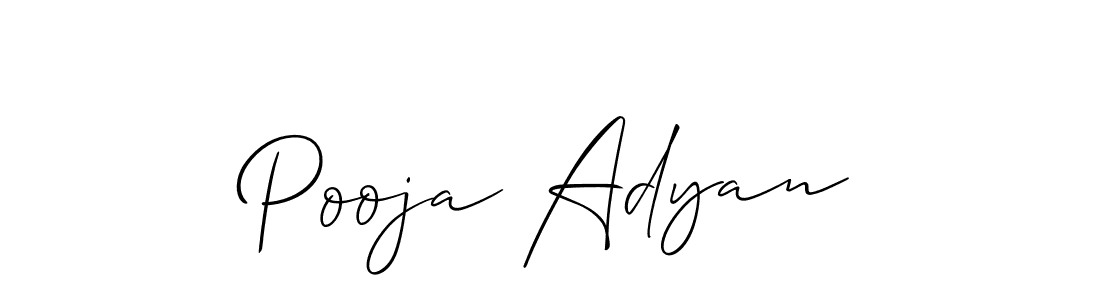 Design your own signature with our free online signature maker. With this signature software, you can create a handwritten (Allison_Script) signature for name Pooja Adyan. Pooja Adyan signature style 2 images and pictures png