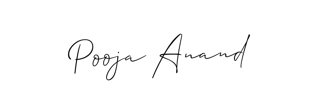 Also we have Pooja Anand name is the best signature style. Create professional handwritten signature collection using Allison_Script autograph style. Pooja Anand signature style 2 images and pictures png