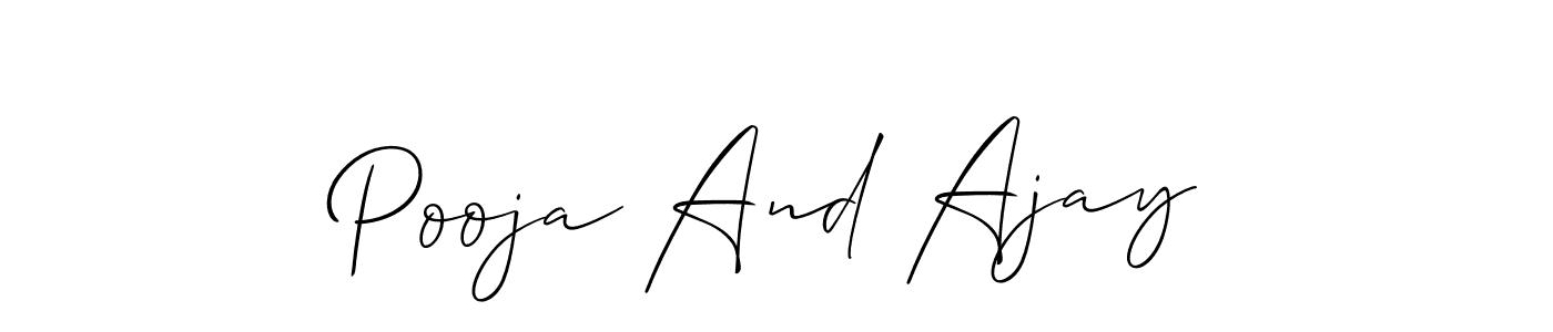 Once you've used our free online signature maker to create your best signature Allison_Script style, it's time to enjoy all of the benefits that Pooja And Ajay name signing documents. Pooja And Ajay signature style 2 images and pictures png