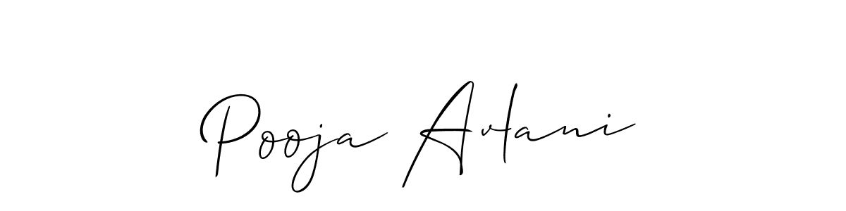 It looks lik you need a new signature style for name Pooja Avlani. Design unique handwritten (Allison_Script) signature with our free signature maker in just a few clicks. Pooja Avlani signature style 2 images and pictures png
