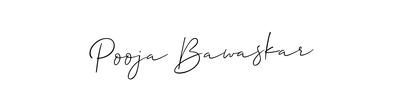 How to make Pooja Bawaskar signature? Allison_Script is a professional autograph style. Create handwritten signature for Pooja Bawaskar name. Pooja Bawaskar signature style 2 images and pictures png