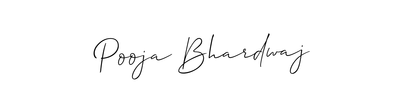 You should practise on your own different ways (Allison_Script) to write your name (Pooja Bhardwaj) in signature. don't let someone else do it for you. Pooja Bhardwaj signature style 2 images and pictures png