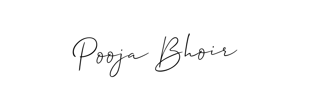 How to make Pooja Bhoir name signature. Use Allison_Script style for creating short signs online. This is the latest handwritten sign. Pooja Bhoir signature style 2 images and pictures png