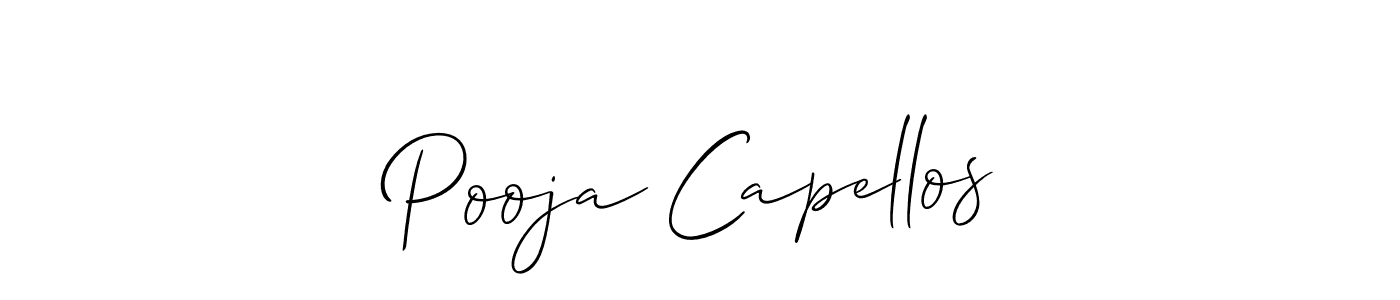 Similarly Allison_Script is the best handwritten signature design. Signature creator online .You can use it as an online autograph creator for name Pooja Capellos. Pooja Capellos signature style 2 images and pictures png