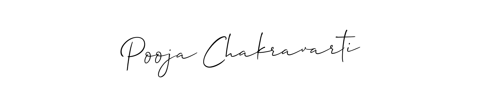 Use a signature maker to create a handwritten signature online. With this signature software, you can design (Allison_Script) your own signature for name Pooja Chakravarti. Pooja Chakravarti signature style 2 images and pictures png