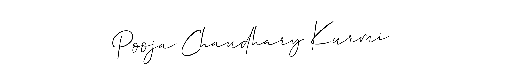 Allison_Script is a professional signature style that is perfect for those who want to add a touch of class to their signature. It is also a great choice for those who want to make their signature more unique. Get Pooja Chaudhary Kurmi name to fancy signature for free. Pooja Chaudhary Kurmi signature style 2 images and pictures png
