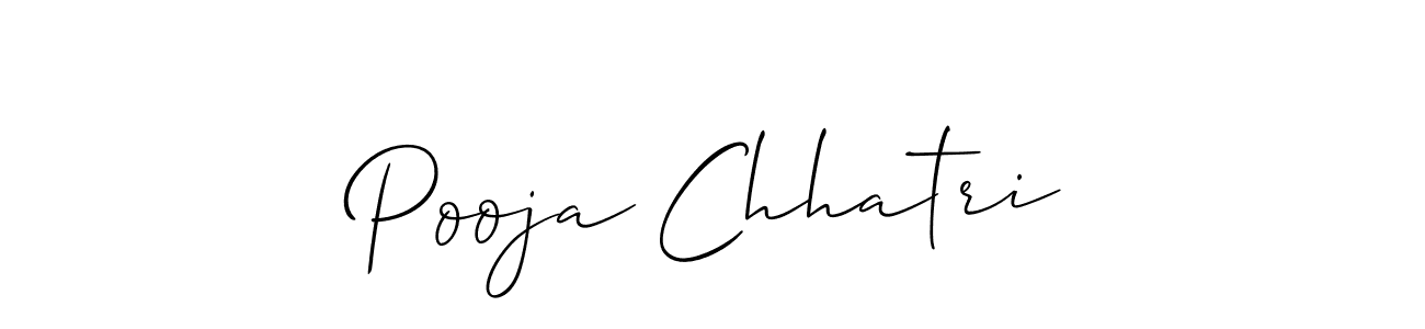 How to make Pooja Chhatri signature? Allison_Script is a professional autograph style. Create handwritten signature for Pooja Chhatri name. Pooja Chhatri signature style 2 images and pictures png