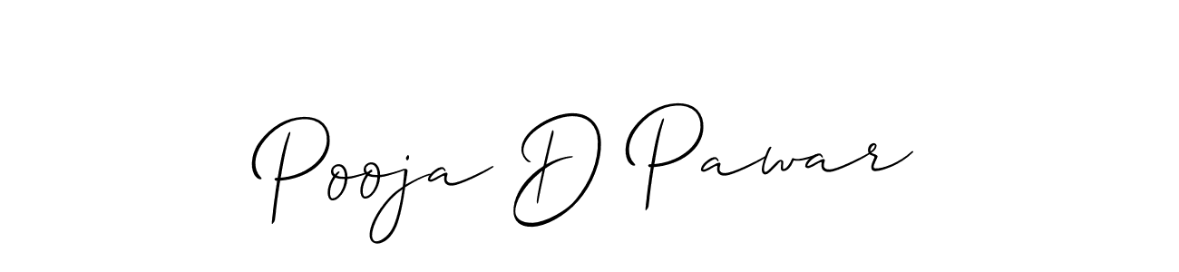 Pooja D Pawar stylish signature style. Best Handwritten Sign (Allison_Script) for my name. Handwritten Signature Collection Ideas for my name Pooja D Pawar. Pooja D Pawar signature style 2 images and pictures png