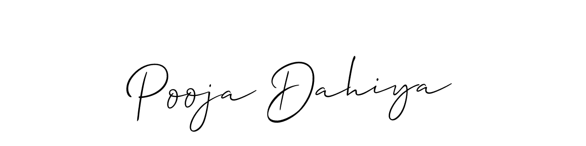Pooja Dahiya stylish signature style. Best Handwritten Sign (Allison_Script) for my name. Handwritten Signature Collection Ideas for my name Pooja Dahiya. Pooja Dahiya signature style 2 images and pictures png