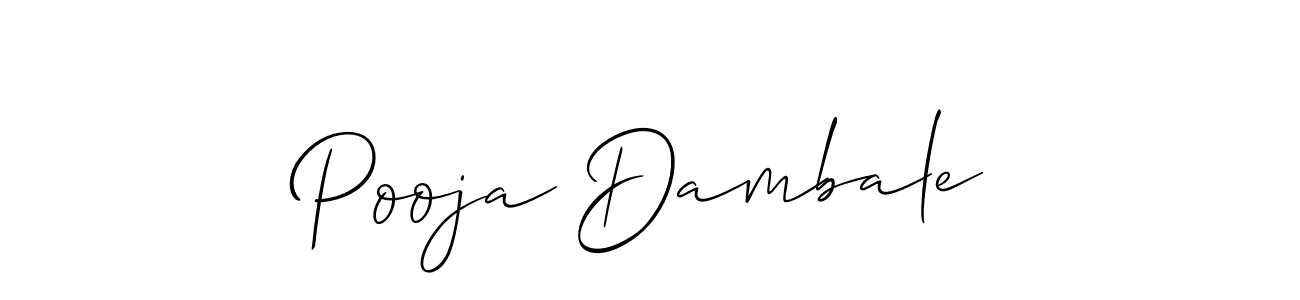 Allison_Script is a professional signature style that is perfect for those who want to add a touch of class to their signature. It is also a great choice for those who want to make their signature more unique. Get Pooja Dambale name to fancy signature for free. Pooja Dambale signature style 2 images and pictures png