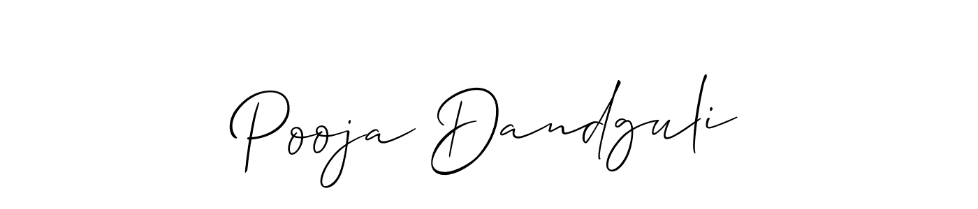 Also we have Pooja Dandguli name is the best signature style. Create professional handwritten signature collection using Allison_Script autograph style. Pooja Dandguli signature style 2 images and pictures png