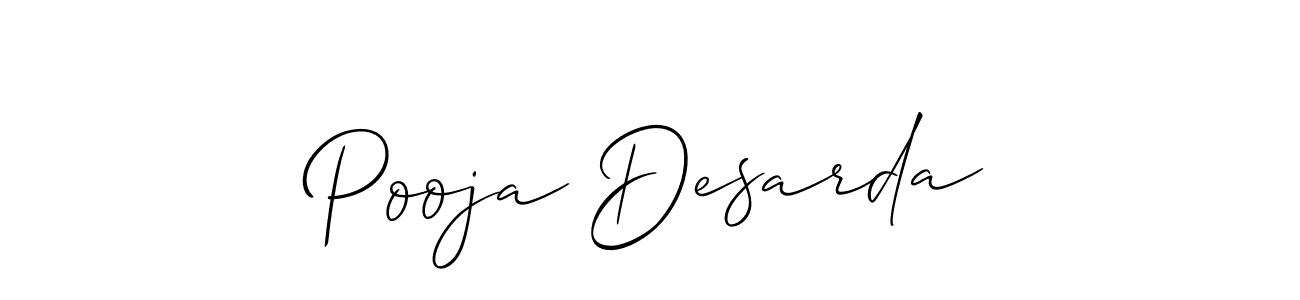 Make a short Pooja Desarda signature style. Manage your documents anywhere anytime using Allison_Script. Create and add eSignatures, submit forms, share and send files easily. Pooja Desarda signature style 2 images and pictures png