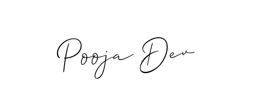 Pooja Dev stylish signature style. Best Handwritten Sign (Allison_Script) for my name. Handwritten Signature Collection Ideas for my name Pooja Dev. Pooja Dev signature style 2 images and pictures png