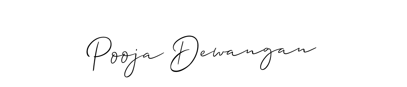 It looks lik you need a new signature style for name Pooja Dewangan. Design unique handwritten (Allison_Script) signature with our free signature maker in just a few clicks. Pooja Dewangan signature style 2 images and pictures png